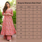 Arayna Women's Cotton Printed Anarkali Kurti with Palazzo Pants Set, Floral