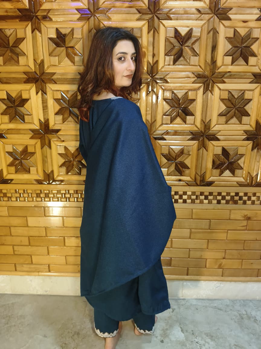 3 Piece Tweed Embroidery Pheren Set